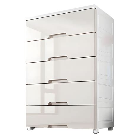 Lingerie Chest Contemporary Plastic Chest With Drawers For Bedroom Khaki 20 L X 11 W X 31 H
