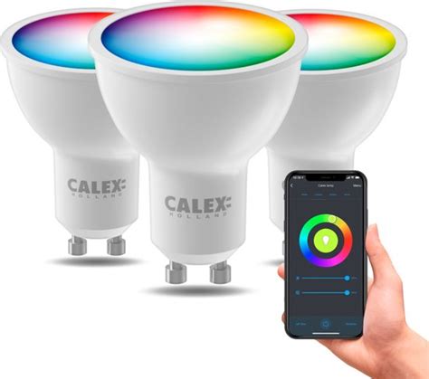 Calex Slimme Lamp Set Van 3 Stuks Wifi Led Verlichting Gu10