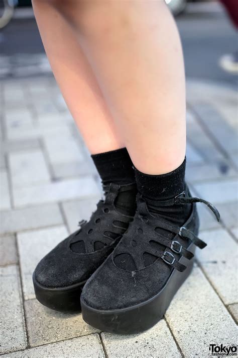 Blonde Twintails Black Lace Plaid Skirt Tokyo Bopper In Harajuku Tokyo Fashion