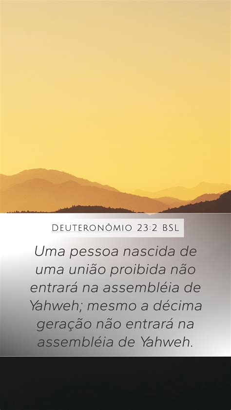 Deuteronômio 23 2 BSL Mobile Phone Wallpaper Uma pessoa nascida de