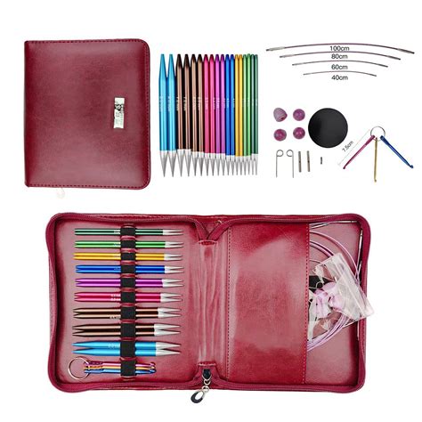 Набор спиц для вязания съемные KnitPro Deluxe 16 спиц Zing (11.5cm ...