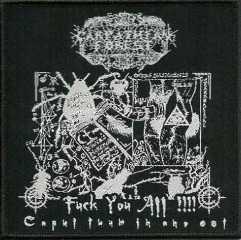 CARPATHIAN FOREST Fuck You All Caput Tuum In Ano Est Woven Patch