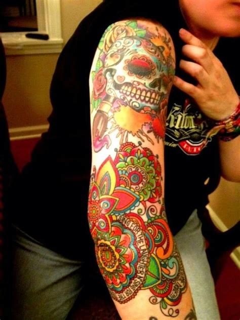 Super vibrant sugar skull, paisley - StackInn - Stack Images or Videos ...