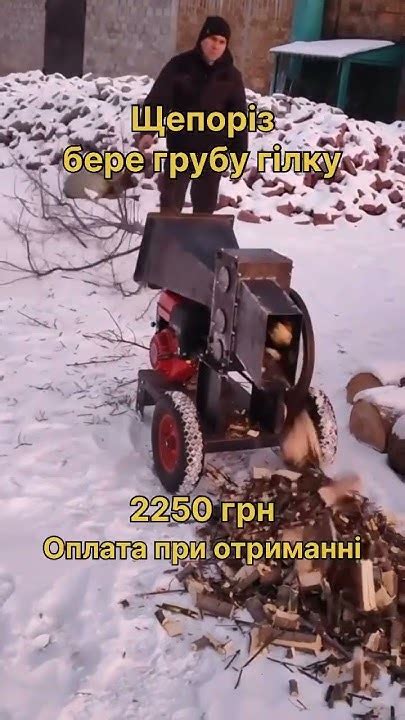 Щепоріз, який бере грубу гілку #щепоріз #подрібнювачгілок - YouTube