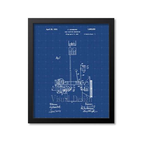 Gear Shifting Mechanism For Transmissions Patent Print From Etsy