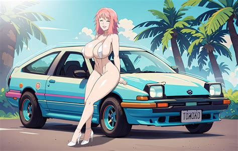 Meegol Nami Sos Toyota Absurdres Highres Bikini Breasts Closed Eyes High Heels Large