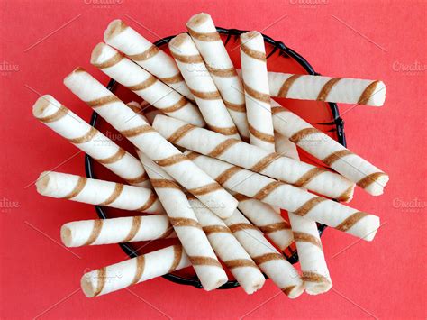 Wafer rolls | High-Quality Food Images ~ Creative Market