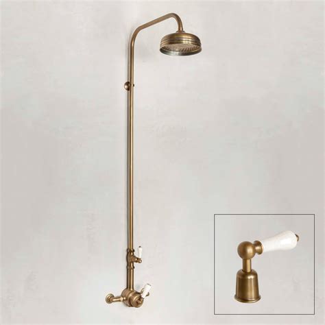 Exposed Pipe Shower Set Brass Shower Head Witt And Berg
