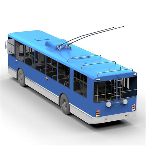 Троллейбус ЗИУ 9 3d модель - Rendercar скачать бесплатно