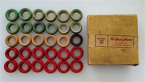 Antique Carrom Game Pieces Wooden Rings Set 30 Pieces With
