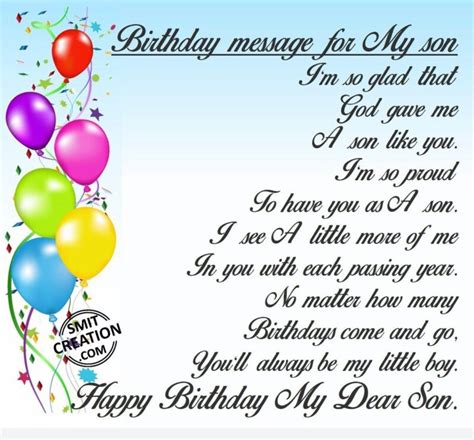 Happy Birthday Wishes Messages For Son Atelier Yuwaciaojp