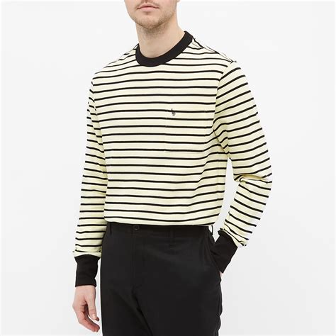 Aimé Leon Dore Long Sleeve Stripe T Shirt Jet Black End Gb