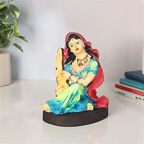 Buy Send Rajasthani Sitarist Resin Statue Online Fnp