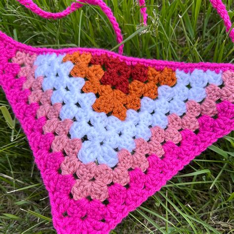 Lesbian Pride Flag Crochet Triangle Bandana Handmade Etsy