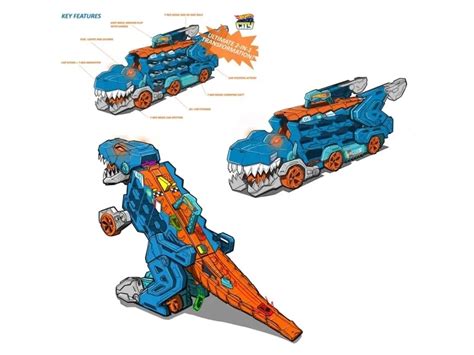 Hot Wheels City Ultimate T Rex Transporter K Ret Js Og Skinnes T R Aaa Plast Flerfarvet