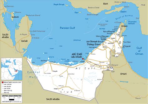 United Arab Emirates Map (Road) - Worldometer