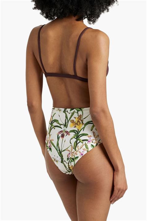Agua By Agua Bendita Alicia Floral Print High Rise Bikini Briefs The Outnet
