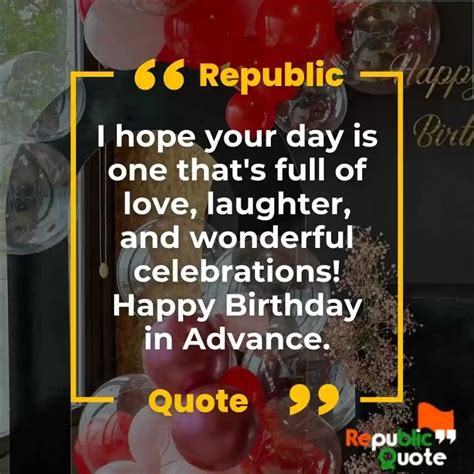 Best Pre Birthday Celebration Quotes Advance Birthday Wishes