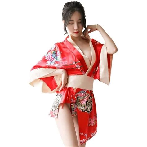 Ensemble De Lingerie Sexy Japonaise Pour Femme Robe Imprim E Geisha Cosplay Sous V Tements