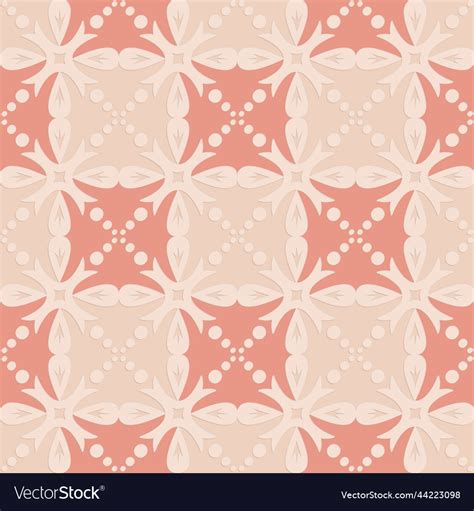 carved pink embossed seamless pattern  arabic vector image