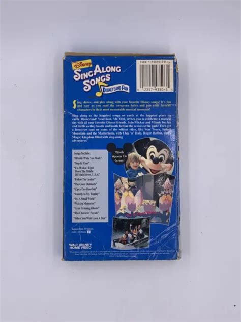 Disneys Sing Along Songs Disneyland Fun Vhs Video Tape Volume 7 £740