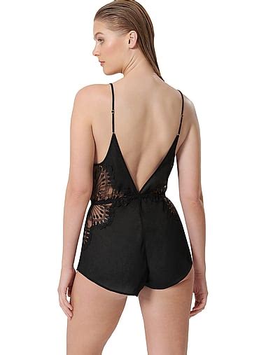 Romper Lingerie Lace Satin Rompers Victoria S Secret