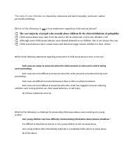 Module 4 Quiz 1 Docx The Traits Of A Sex Offender Are Impulsivity Callousness And Lack Of