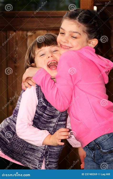 Sweet Sister Laugh stock image. Image of close, girls - 23748269