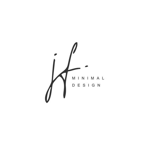 J F Jf Initial Handwriting Or Handwritten Logo For Identity Logo With Signature And Hand Drawn