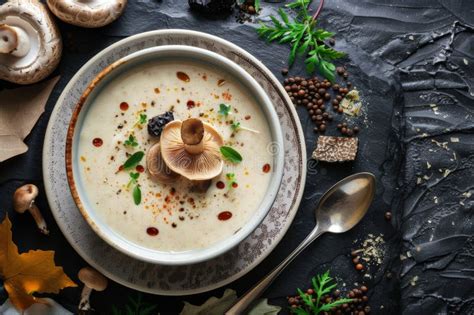 Mushroom Cream Soup Cappuccino Soup With Porcini Mushrooms And