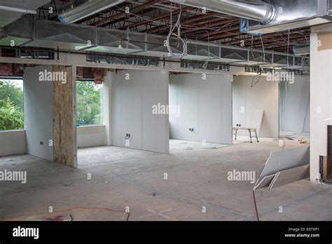 commercial construction site interior stock photo alamy