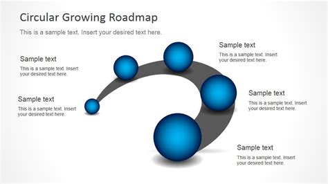 Circular Growing Roadmap PowerPoint Template SlideModel