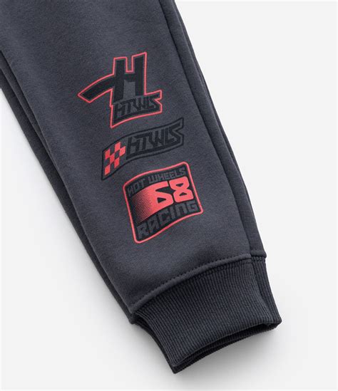 Calça Infantil em Moletom Hot Wheels Tam 4 a 10 Anos Cinza