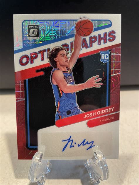 2021 22 Donruss Optic Opti Graphs Choice Red Prizm Auto JGD Josh