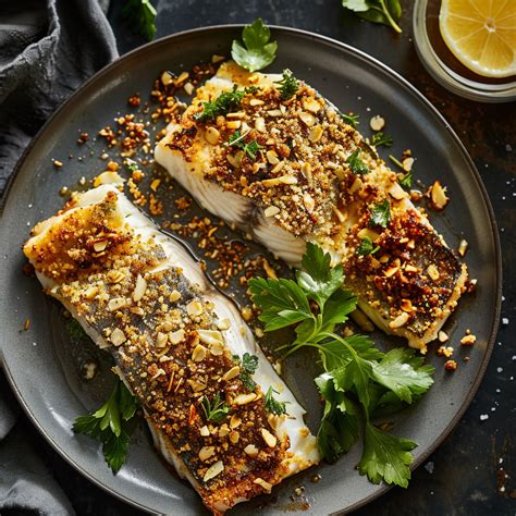 air fried almond crusted barramundi recipe getfish seafood