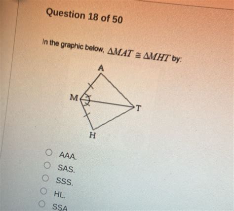 Solved Question 18 Of 50 In The Graphic Below MAT MHT By AAA SAS