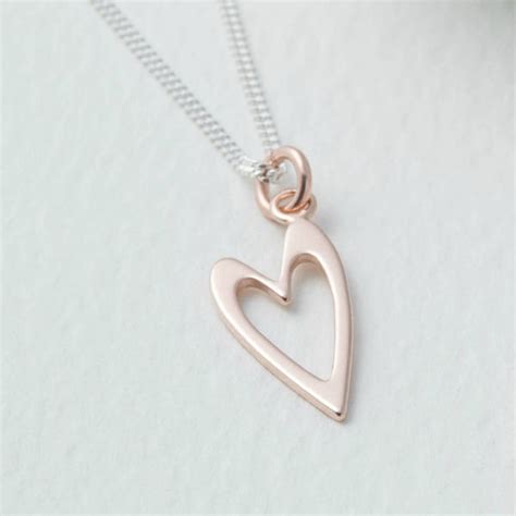 Sterling Silver Open Heart Necklace | Womans Jewellery | EVY Designs