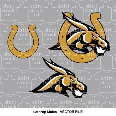 Lathrop Mules T Shirt Stock Art