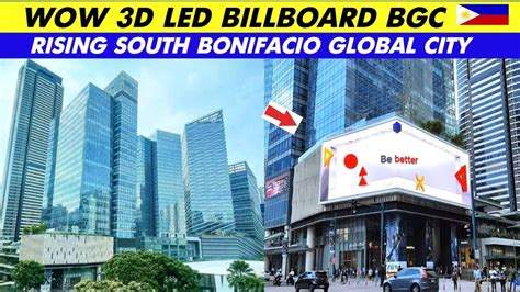 First 3d Led Billboard At South Bonifacio Global City Youtube