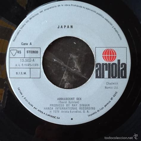 Japan Adolescent Sex Ariola Esp 1978 7 Comprar Singles Vinilos De Pop Rock