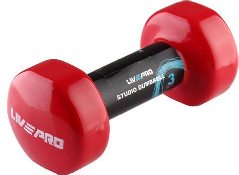 ᐉ Гантель виниловый LivePro Studio Dumbbell 3 кг Красный (LP8076-3 ...
