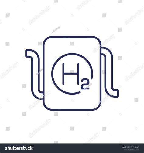Hydrogen Power System Icon H2 Energy Stock Vector Royalty Free