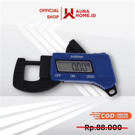 Jual Carbon Fiber Digital Thickness Caliper Micrometer Gauge Alat