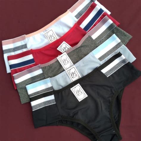 Calcinha Lateral Elástico Três Cores Lingerie Atacado Shopee Brasil