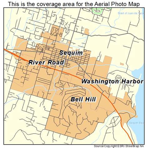 aerial photography map  sequim wa washington