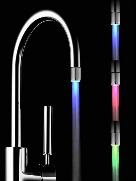 Pc Led Faucet Color Changing Temperature Control Water Faucet With Light Cold And Hot Kitchen