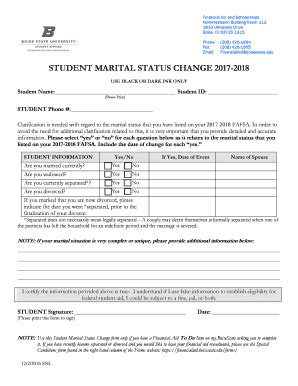 Fillable Online Financialaid Boisestate Student Mar Form Fax