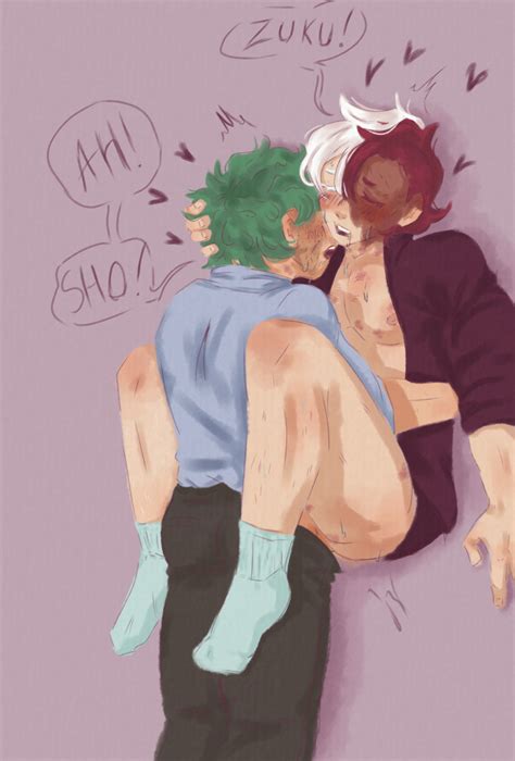 Rule 34 Closed Eyes Clothed Sex Facial Scar Gay Sex Green Hair Hickey Izuku Midoriya Male Only