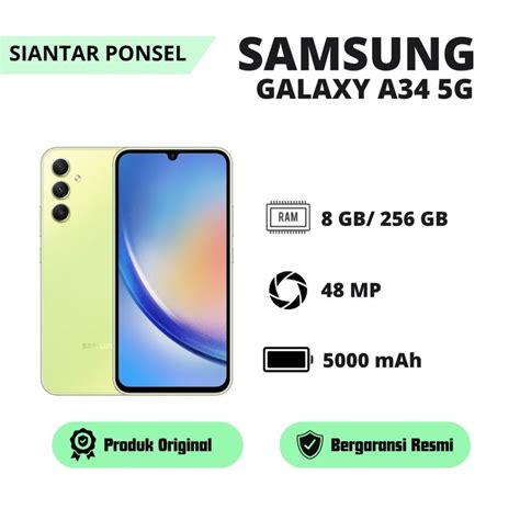 Jual Samsung Galaxy A34 8128gb 8256gb Garansi Resmi Shopee Indonesia