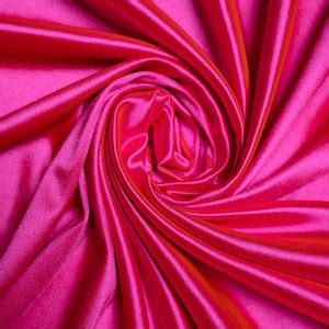 Top Rated Hot Pink Shiny Nylon Spandex Stretch Fabric By The Yard For Sportswear Bridal Attire